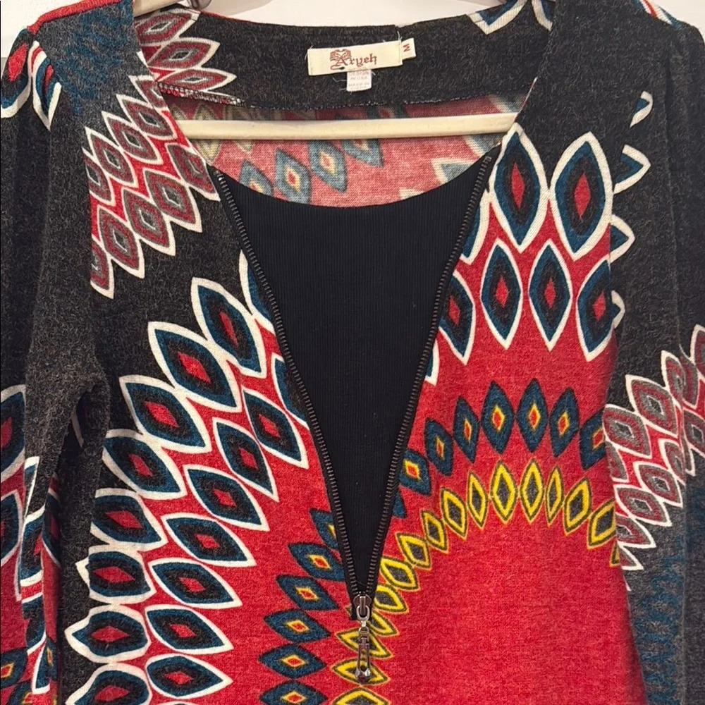 Aryeh Multicolor Geometric Pattern Dress - Picture 3 of 5